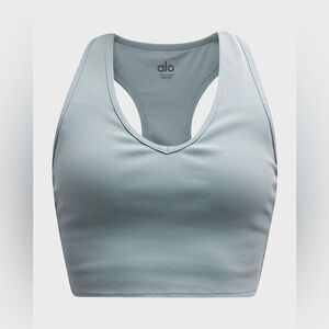 Alo Goddess Ribbed Cropped Racerback Tank 💙